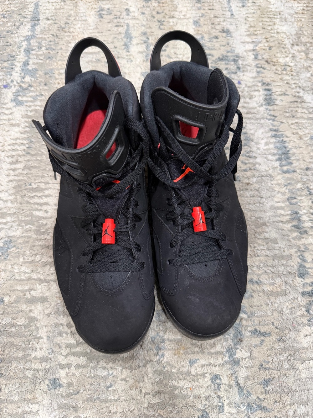 Jordan ‘Infrared’ 6 Black High-Top Sneakers with Red Accents